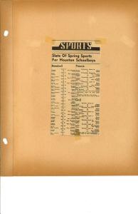 Spring Sports Calendar 50